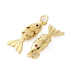 Rack Plating Brass Micro Pave Cubic Zirconia Pendants KK-M309-38A-G-2