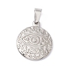 Non-Tarnish 304 Stainless Steel Pendants STAS-A062-17P-1