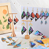DIY Imitation Leather & Synthetic Moonstone Butterfly Dangle Earring Making Kits DIY-SC0026-33-4