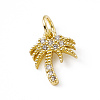 Brass Micro Pave Cubic Zirconia Charms ZIRC-F132-41G-1