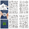4 Sheets 11.6x8.2 Inch Stick and Stitch Embroidery Patterns DIY-WH0455-062-1