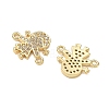Brass Micro Pave Colorful Cubic Zirconia Connector Charms for Jewelry Making CU-CBAAA59-01G-03-2
