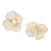 Flower Alloy Stud Earrings EJEW-L096-002G-3