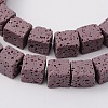 Dyed & Natural Lava Rock Beads Strands G-L435-01-8mm-16-1