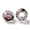 High Transparent Two-Color Copper Buckle Acrylic European Beads OACR-M024-05P-02-2