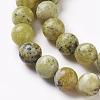 Natural Yellow Turquoise(Jasper) Beads Strands X-G-Q462-4mm-22-3