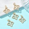 SHEGRACE Brass Micro Pave Clear Cubic Zirconia Pendants XGRQ3P903-637G-5