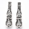 Tibetan Style Alloy Beads TIBE-N012-07AS-1