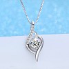 Sterling Silver Micro Pave Cubic Zirconia Pendants STER-BB71899-2