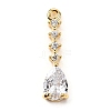 Brass Micro Pave Cubic Zirconia Pendants KK-F901-04A-G-1