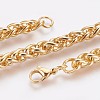 Ion Plating(IP) 304 Stainless Steel Wheat Chain Bracelets BJEW-P235-09G-3