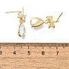 Teardrop Brass Stud Earrings EJEW-Z086-10G-5