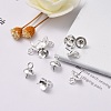 304 Stainless Steel Cup Pearl Peg Bails Pin Pendants STAS-H410-19S-B-5