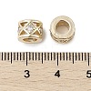 Brass Micro Pave Cubic Zirconia European Beads KK-K297-37KCG-2