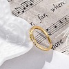 Brass Micro Pave Clear Cubic Zirconia Cuff Finger Rings RJEW-G337-22G-1