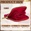 Rhombus Textured Velvet Jewelry Storage Zipper Pouches for Earrings Rings Bracelets Necklaces ABAG-WH0085-012B-2