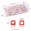 350Pcs 7 Colors Spray Painted Transparent Acrylic Beads OACR-FS0002-52-4