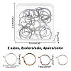 CHGCRAFT 16 Pairs 4 Style Brass Hoop Earrings KK-CA0001-80-2