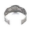 Constellation Alloy Open Cuff Bangles for Women Men LS-BJEW-C064-01AS-06-3