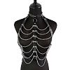 Imitation Leather Alloy Multi-Layered Chain Tassel Chest Chains FS-WG5C4BA-02-1