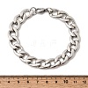 201 Stainless Steel Curb Chain Bracelets for Men STAS-T077-22B-03P-5