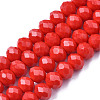 Opaque Solid Color Imitation Jade Glass Beads Strands EGLA-A044-P1mm-D22-1