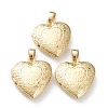 Brass Locket Pendants KK-P199-17G-1