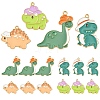 16Pcs 4 Styles Alloy Enamel Pendants FIND-YW0006-88-1