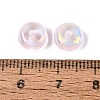 Baking Paint Electroplate Transparent Glass Beads EGLA-Q141-01B-A06-3