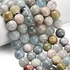 Natural Aquamarine Beads Strands G-F591-29B-12mm-01-1