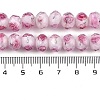 Handmade Silver Foil Lampwork Beads Strands LAMP-R141-10mm-19-4