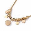 Crystal Rhinestone Pendant Necklace with 304 Stainless Steel Round Snake Chains for Women NJEW-P269-09A-G-3