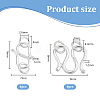 8Pcs 2 Styles 925 Sterling Silver Hook and S-Hook Clasps STER-PH0001-83-2
