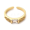 Rack Plating Brass Micro Pave Cubic Zirconia Cuff Rings RJEW-P084-02G-2