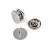 304 Stainless Steel Butterfly Clutches Pin Backs STAS-P262-03P-05-2