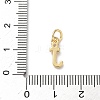 Brass Pave Clear Cubic Zirconia Charms KK-A273-01G-J-3
