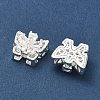 Brass Micro Pave Cubic Zirconia Beads KK-C155-02S-01-2