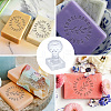 Clear Acrylic Soap Stamps DIY-WH0445-013-3