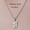 Non-Tarnish 201 Stainless Steel Lovers Pendant Necklace NJEW-OY001-05-3