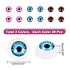   60pcs 2 colors Resin Doll Craft Eyeballs FIND-PH0007-72-2