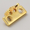 Brass Pave Clear Cubic Zirconia Connector Charms KK-WH0081-22C-G-2