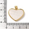 Brass Micro Pave Clear Cubic Zirconia Pendants KK-K345-05G-02-3