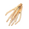 Halloween Theme Glass Rhinestone Alligator Hair Clips for Woman Girl LS-PHAR-E018-03G-3