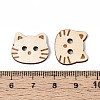 Cat Shape Wood Buttons BUTT-T013-11B-3