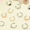 30Pcs 6 Styles Adjustable 304 Stainless Steel Finger Rings Components STAS-BBC0007-97-7