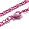 Spray Painted 201 Stainless Steel Curb Chain Necklaces NJEW-R258-01B-2