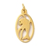 PVD Vacuum Plating 201 Stainless Steel Pendants STAS-E217-40G-1