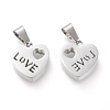 Valentine's Day 304 Stainless Steel Charms STAS-F253-10P-2