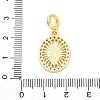 Brass Clear Cubic Zirconia European Dangle Pendants KK-D325-28G-09-3