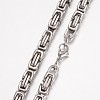201 Stainless Steel Byzantine Chain Bracelets BJEW-K134-01P-6mm-2